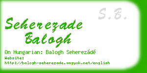seherezade balogh business card